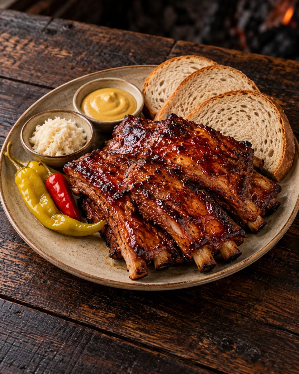 pečené vepřové žebírko v BBQ